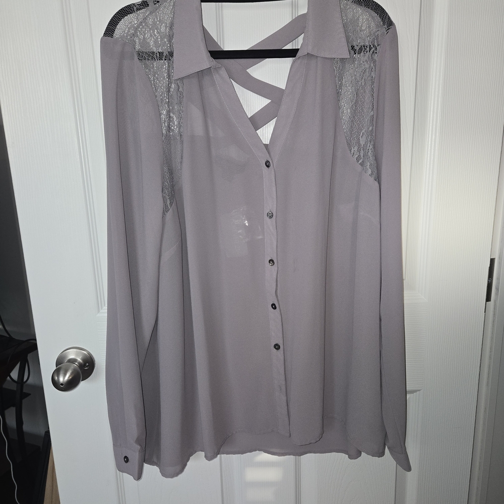 Elegant Gray Women's Top
